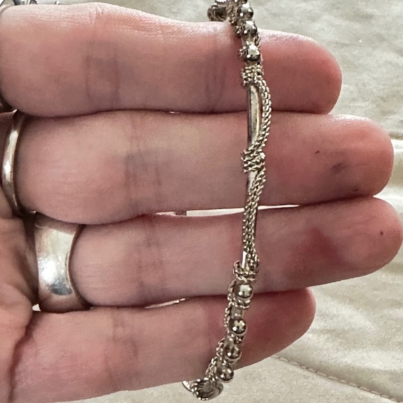 2/$20 Vintage, Silver tone, Tribal Wire Wrap decorative bangle bracelet. - Picture 3 of 11